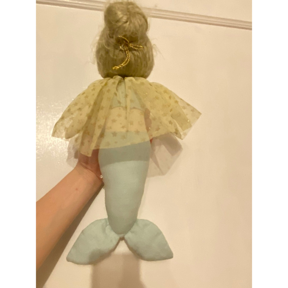 Handmade Mermaid Princess Foll Plush Soft Snuggler Lovie Toddler Toy Sturdy Boho - Picture 2 of 6